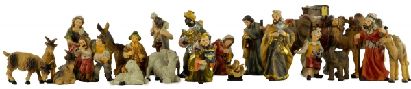 Wunderschöne Krippenfiguren 24-tlg., ca. 11 cm, K 002